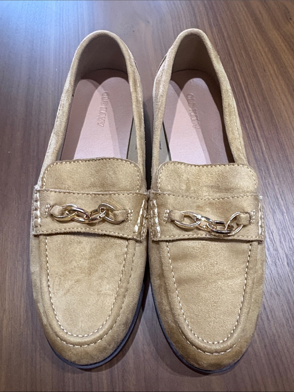 Women’s Old Navy Suede Chain Loafers in Tan